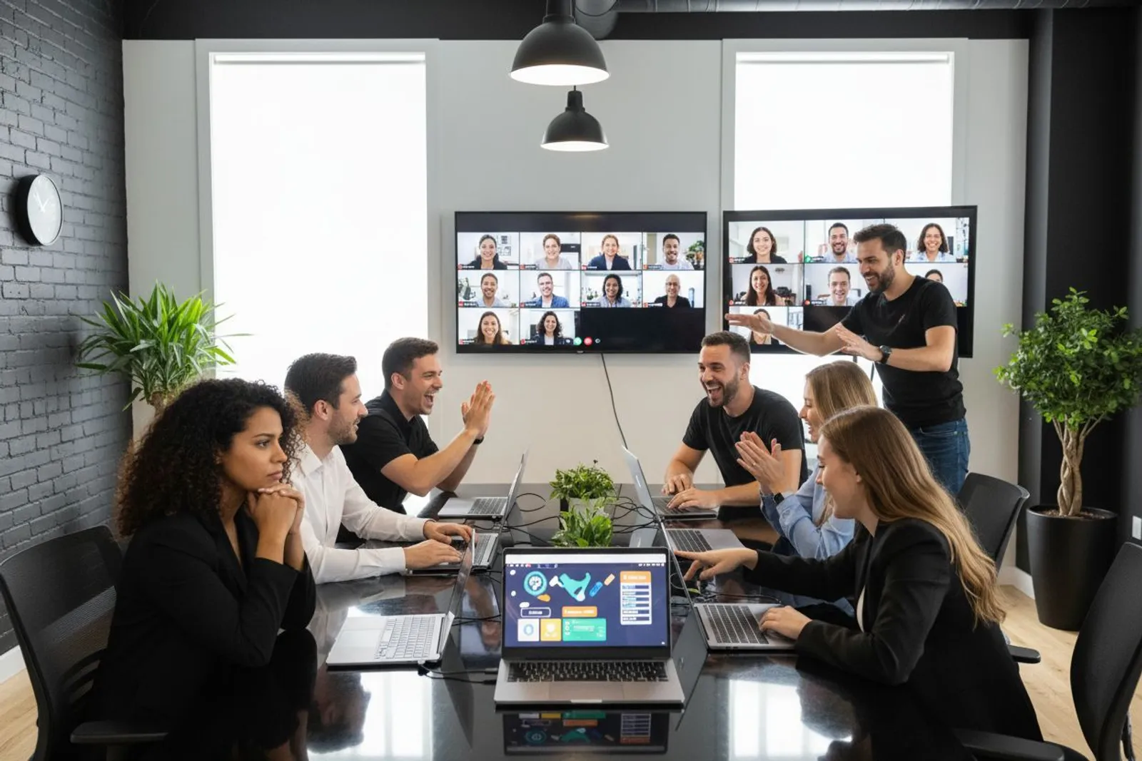 Person engaging with quiz on laptop